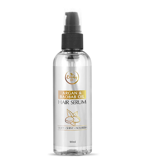the beauty co Argan and Baobab Hair Oil Serum For Frizzy Hair